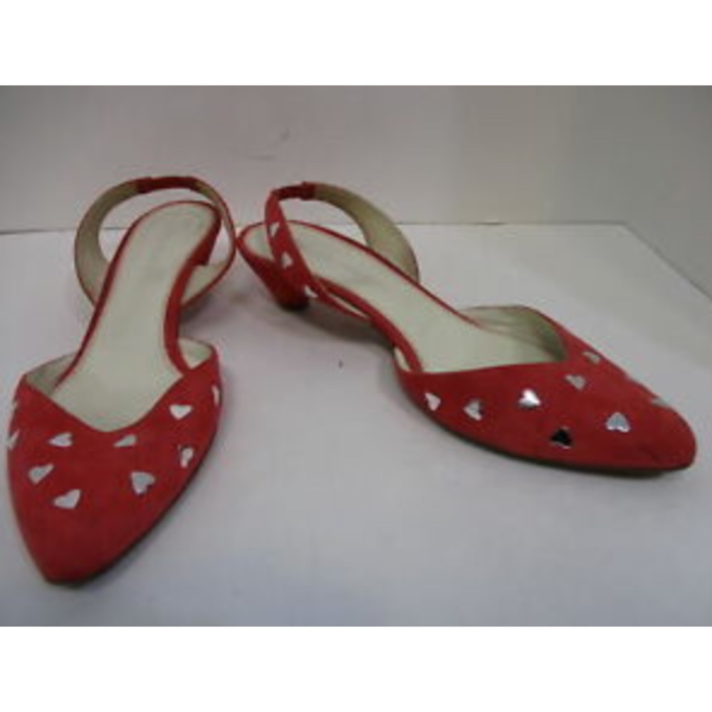 MARC JACOBS salmon pink suede slingback pumps sz40